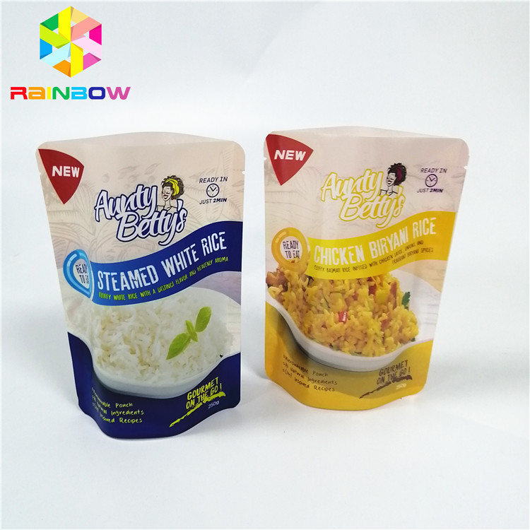 হিমায়িত খাবার প্লাস্টিকের পাউস প্যাকেজিং স্ট্যান্ড আপ নাইলন ভ্যাকুয়াম রিটোর্ট স্টোরেজ