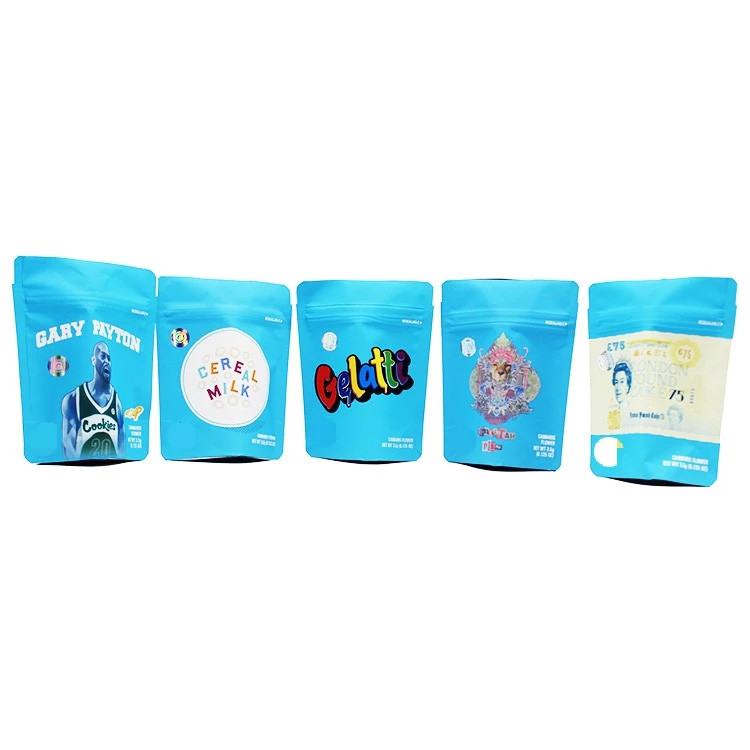 এসজিএস শংসাপত্রযুক্ত ভেষজ ধূপ প্যাকেজিং গন্ধ প্রুফ ভোজ্য মেলার ব্যাগগুলি ইউভি প্রিন্টিং