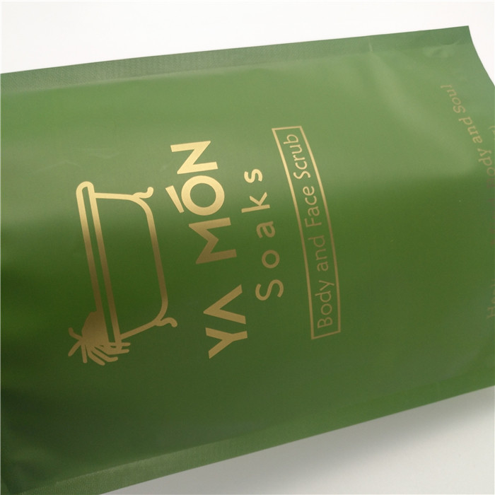 ডাইপ্যাক অ্যালুমিনিয়াম ফয়েল জিপলক প্যাকেজিং ব্যাগ 8oz 16oz বডি স্ক্রাব ভিজিয়ে রাখুন