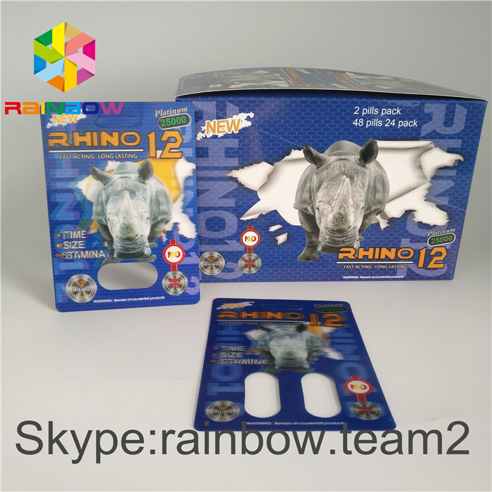 পুরুষ যৌন বর্ধন ফোস্কা প্যাক প্যাকেজিং 350g 400g পেপার ডিসপ্লে বাক্সের জন্য ক্যাপসুল