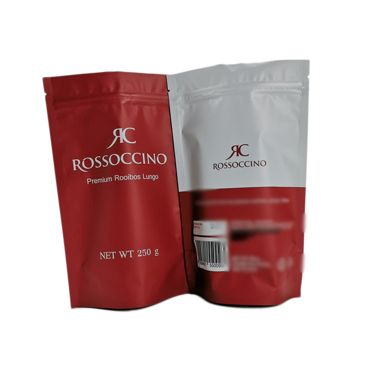 ইকো বন্ধুত্বপূর্ণ ক্রাফ্ট পেপার স্ট্যান্ড আপ পাউচ, প্রোটিন পাউডার জন্য 250 গ্রাম স্ট্যান্ড আপ প্লাস্টিক ব্যাগ