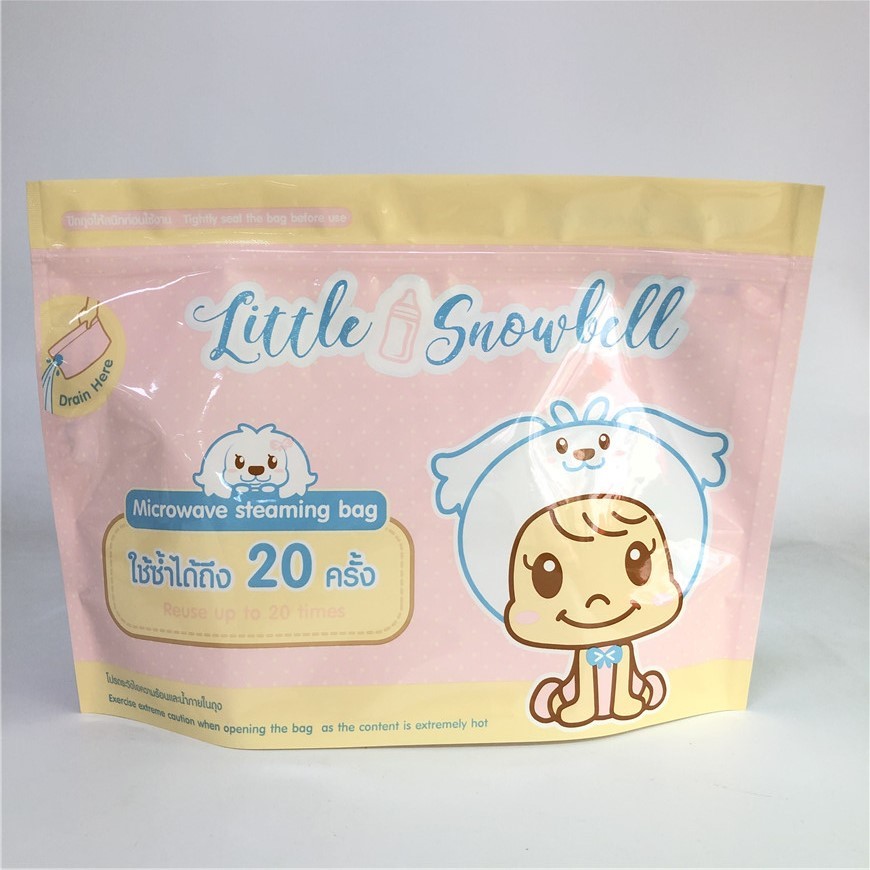 জিপার মাইক্রোওয়েভ ব্যাগগুলি স্ট্যান্ড আপ করুন কাস্টম প্রিন্টিং বায়োডেগ্রেডেবল 120-180 মাইকের পুরুত্ব