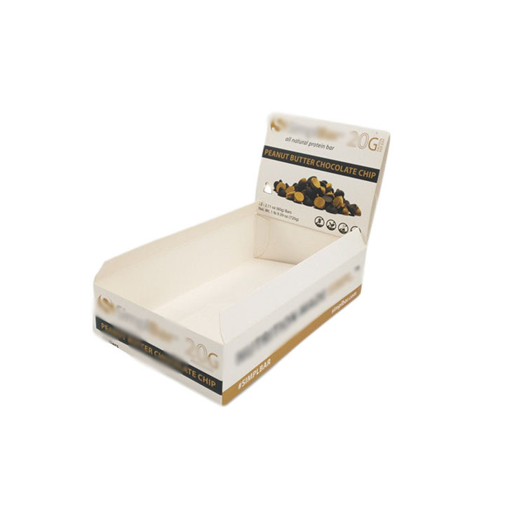 সম্পূর্ণ প্রিন্টিং পেপার বক্স প্যাকেজিং কাস্টম কার্ডবোর্ড কাউন্টার প্রদর্শন স্ট্যান্ড ইউভি লেপ