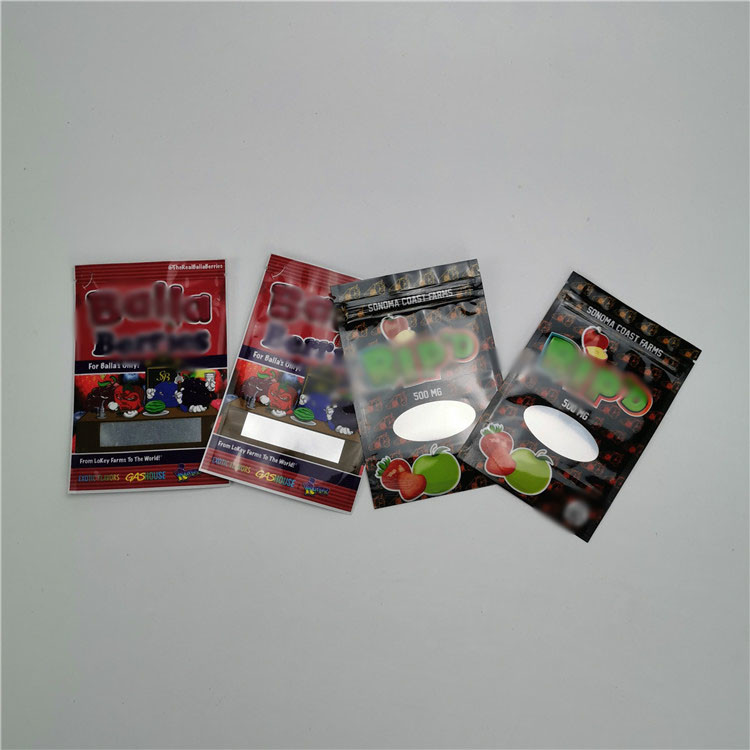 ছোট ব্যাগ প্লাস্টিকের পাউচিং প্যাকেজিং 100% জৈব শিল্প হ্যাম্প সিবিডি গামি প্যাকিং