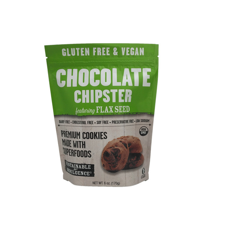 স্নাক প্যাকেজিং জিপলক স্তরিত ফয়েল স্ট্যান্ড আপ থলি