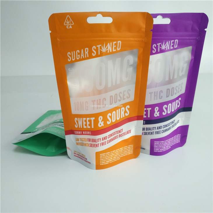 ডিজিটাল মুদ্রণ 3.5g 7g 14g 28g গমি হার্বাল উইড ব্যাগ