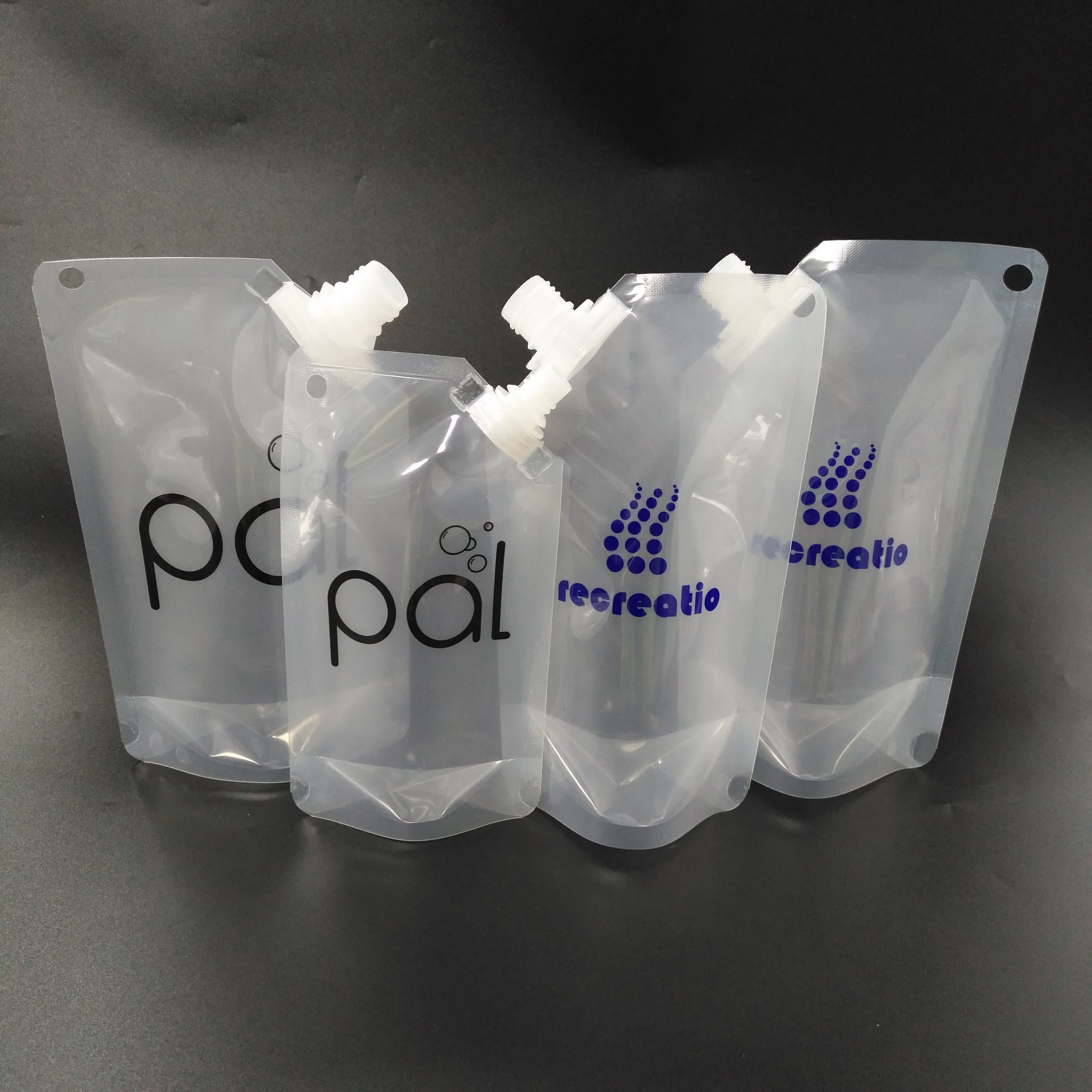 স্ট্রং সিলিং স্বচ্ছ 1000 মিল ড্রিঙ্ক স্ট্যান্ড আপ পাউচ