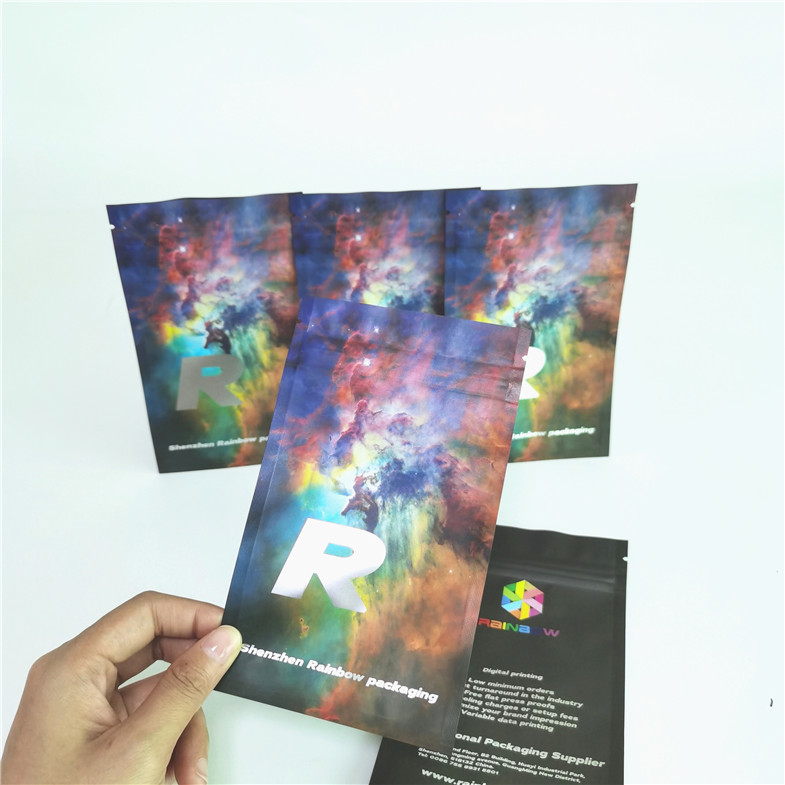 গন্ধযুক্ত প্রুফ ফ্ল্যাট প্লাস্টিকের পাউচস প্যাকেজিং জিপলক স্যাসেটস পিলস প্যাকেজিংয়ের জন্য