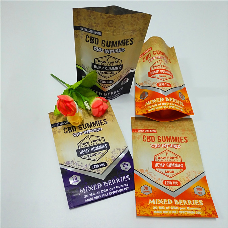 এমওপিপি 3.5 জি 7 জি গন্ধযুক্ত প্রুফ ম্যালার ব্যাগ গ্র্যাভুর প্রিন্টিং