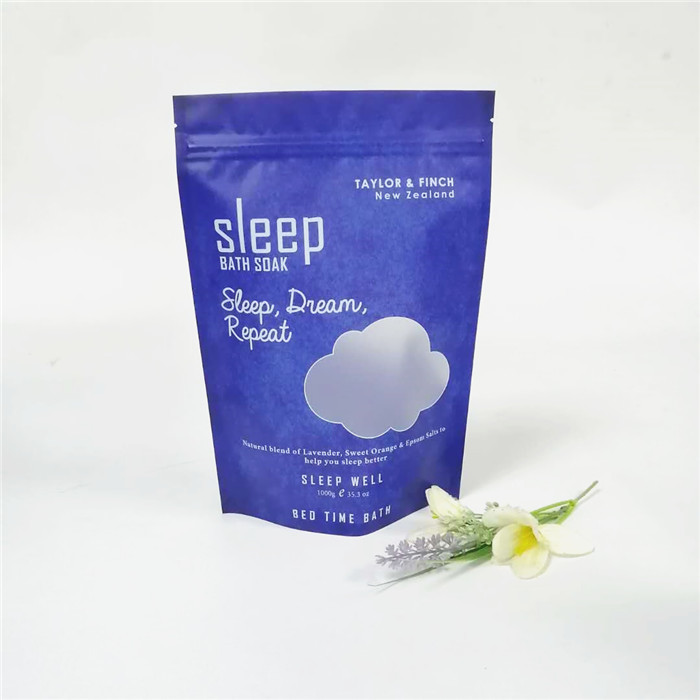 বডি স্ক্রাব গোলাপ প্রয়োজনীয় লবণের জন্য জিপার সহ অ্যালুমিনিয়াম ফয়েল ব্যাগটি স্ট্যান্ড আপ করুন