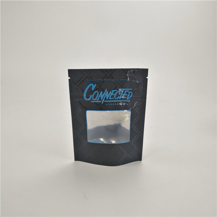 উইন্ডো সহ চাইল্ড প্রুফ ব্যাগগুলি সিবিডি ব্যাগ রুটজ জঙ্গল কুকিজের ওষুধের থলিগুলির জন্য কাস্টমাইজড প্লাস্টিকের ব্যাগগুলি