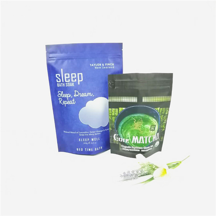 কাস্টম অ্যালুমিনিয়াম ফয়েল 12 জোস স্নানের লবণ / বডি স্ক্রাব ক্রিম প্যাকেজিং জিপলক ডাইপ্যাক কফি ব্যাগ