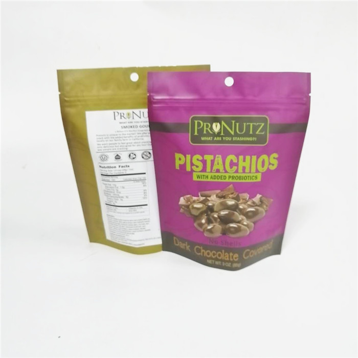 স্তরিত প্লাস্টিক বাদাম ব্যাগ কাজু বাদাম প্যাকেজিং ব্যাগ আপ স্ট্যান্ড