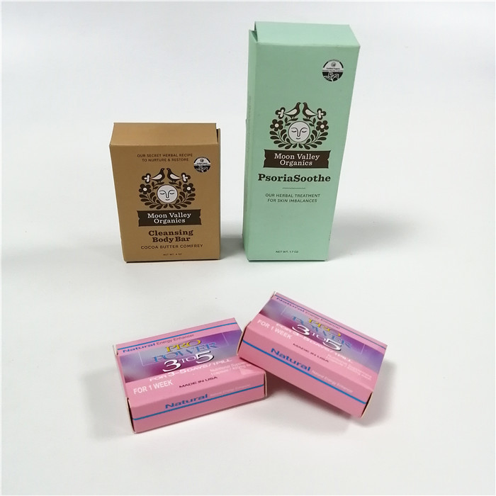 কাস্টম প্রিন্টেড পেপার বক্স প্যাকেজিং গিফট বক্সগুলি হট স্ট্যাম্পিং ইউভি লেপযুক্ত সাবান বাক্সগুলি
