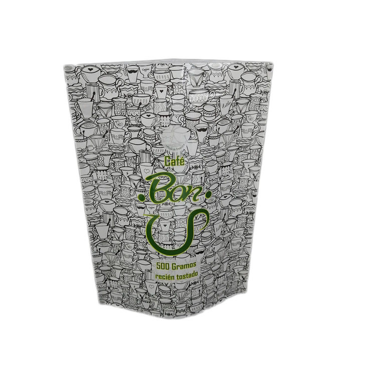 চকচকে সমাপ্ত কাস্টম 500 জি স্ট্যান্ড আপ পাউচ জিপার ব্যাগ কফি / কুকি প্যাকেজিংয়ের জন্য