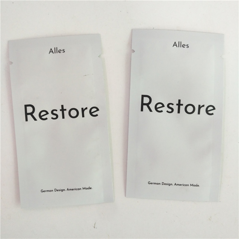 থ্রি সাইড সিল এমওপিপি মাইলার ফয়েল কসমেটিক প্যাকেজিং ব্যাগ