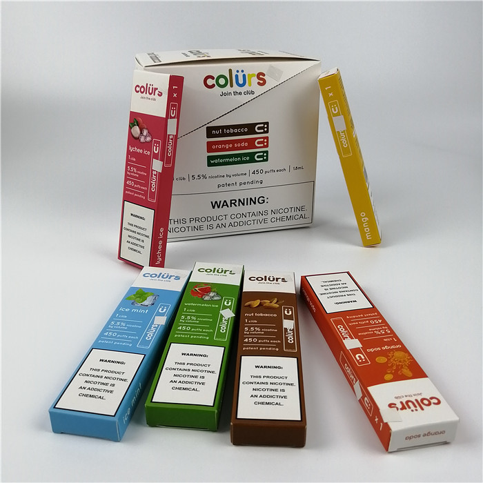 ভ্যাপ পেনস সিএমাইক হলোগ্রাম পেপার কার্ড ফোসকা বক্সগুলি হট স্ট্যাম্পিং