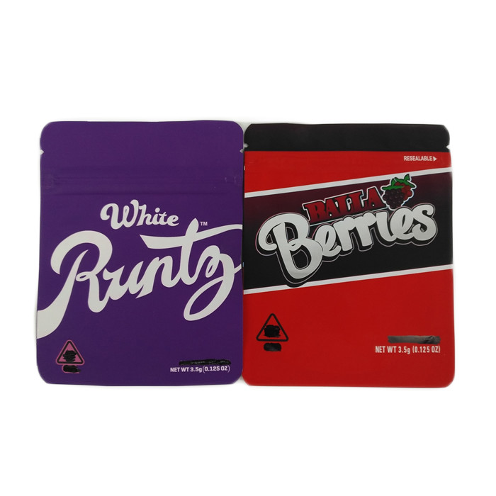 কাস্টম মুদ্রিত জিপার গাঁজা প্যাকেজিং পুনর্ব্যবহারযোগ্য কুকিজ প্যাকেজিং ব্যাগ / গন্ধ প্রমাণ গাঁজা বীজ প্যাকেজিং ব্যাগ