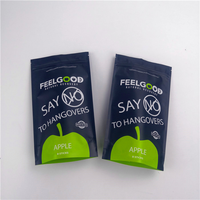 স্ন্যাকস ফুড মাইলার 110 মিমি জিপার স্ট্যান্ডিং পাউচগুলি কাস্টমাইজড লোগো