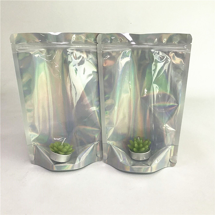 সাফ ফ্রন্ট গ্র্যাভর প্রিন্টিং সিএমওয়াইকে কালার প্লাস্টিকের হলোগ্রাফিক ব্যাগ