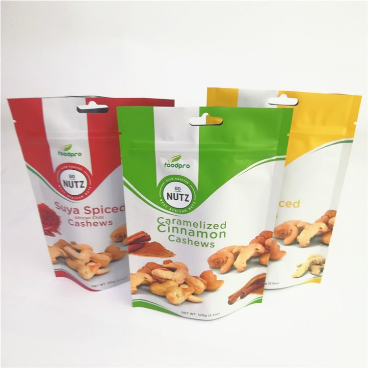 ম্যাট অ্যালুমিনিয়াম ফয়েল কাস্টম স্বীকৃত জিপার সহ স্ট্যান্ড আপ পাউচগুলি