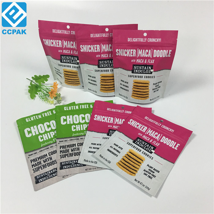 বাদাম শুকনো ফলের জন্য জিপ লক প্যাকগাইং ব্যাগ সহ পুনরায় বিক্রয়যোগ্য খাবার পাউচ ব্যাগগুলি