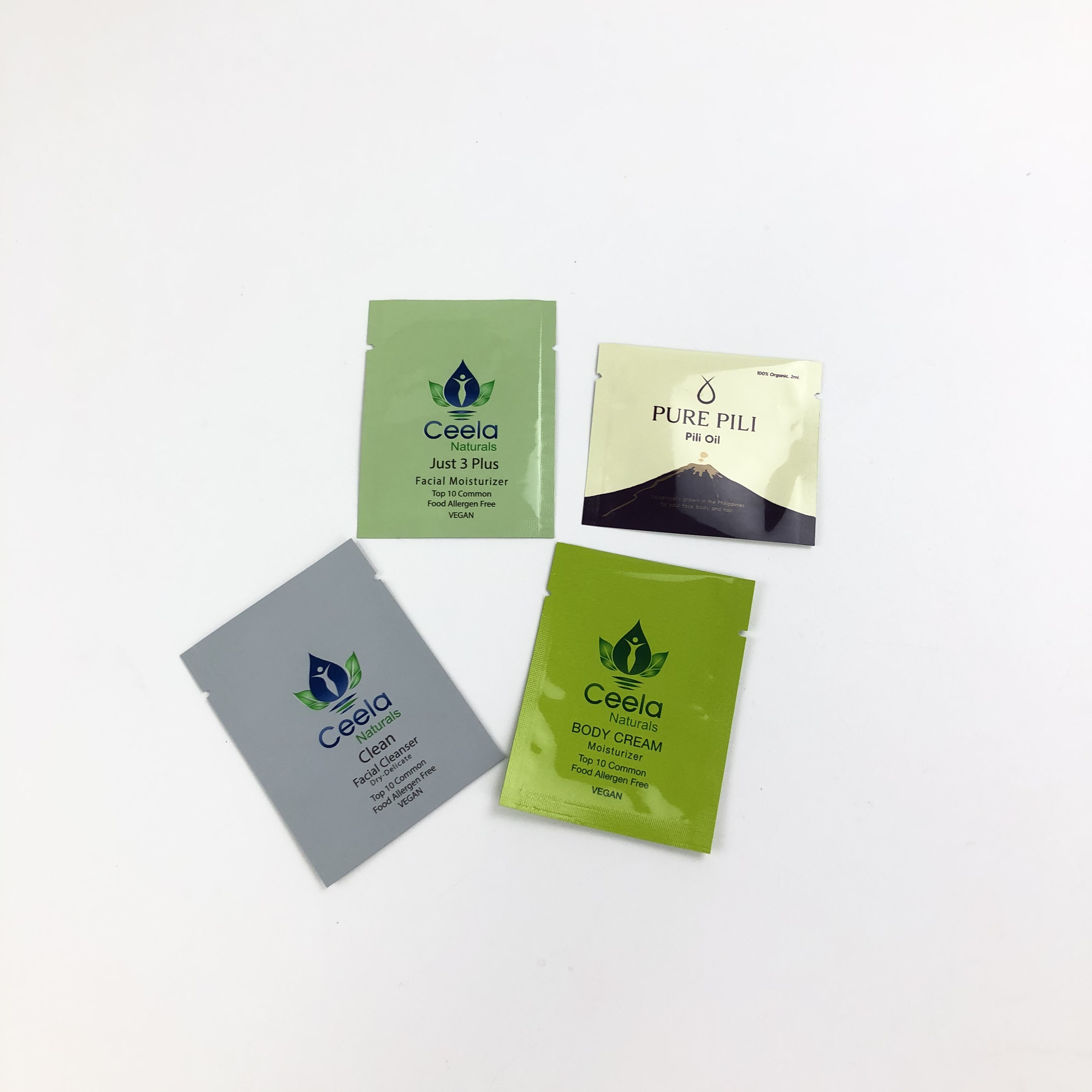 চামড়া যত্ন / গুঁড়া / ক্যাপসুল প্যাকেজিংয়ের জন্য পাইপ ব্যাগগুলি চকচকে ময়লার ফয়েল নমুনা থ্রি