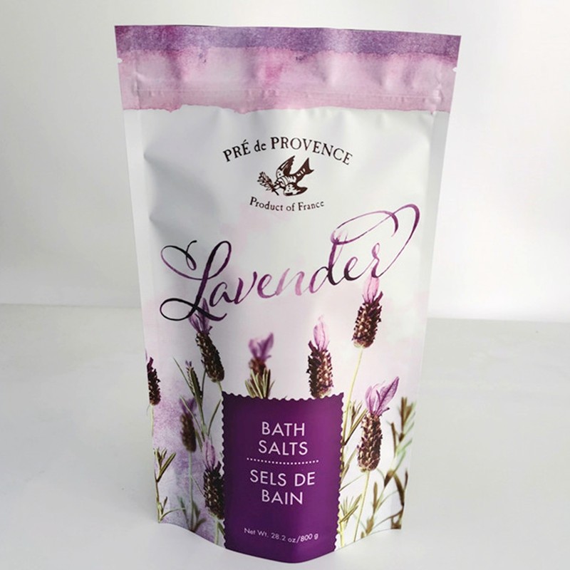 বিনামূল্যে নমুনা ডিজিটাল প্রিন্টিং স্নান সল্ট প্যাকেজিং ব্যাগগুলি পুনরায় সন্ধানযোগ্য স্ট্যান্ড আপ পাউচ 200 জি কফি বডি স্ক্রাব ব্যাগ