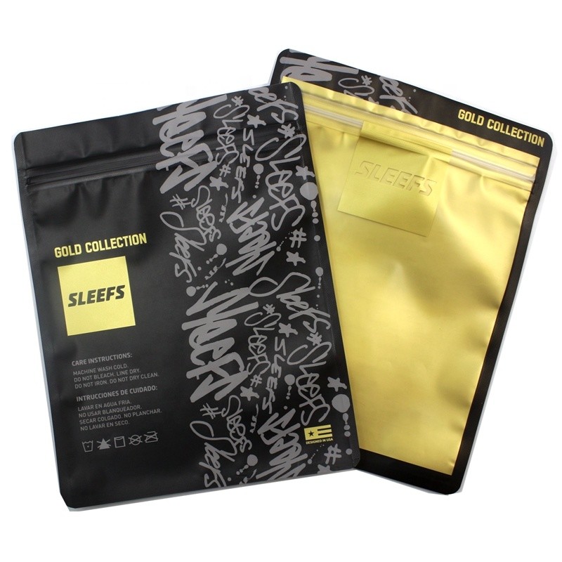 প্রচারমূলক লোগো মুদ্রণ জিপার টি-শার্ট জিপ লক স্বচ্ছ ওপ প্যাকেজিং গার্মেন্টস পলি ব্যাগ