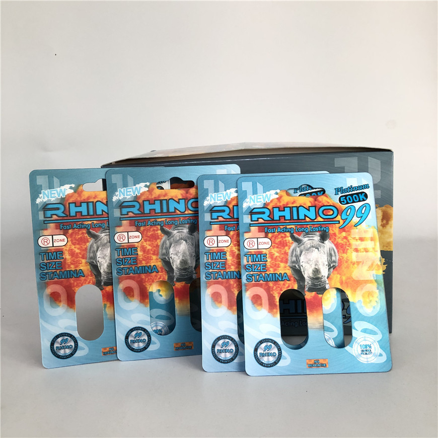 রাইনো 99 500 কে ডাবল হোল 3 ডি গন্ডার কার্ড পুরুষ বর্ধন বড়ি জন্য