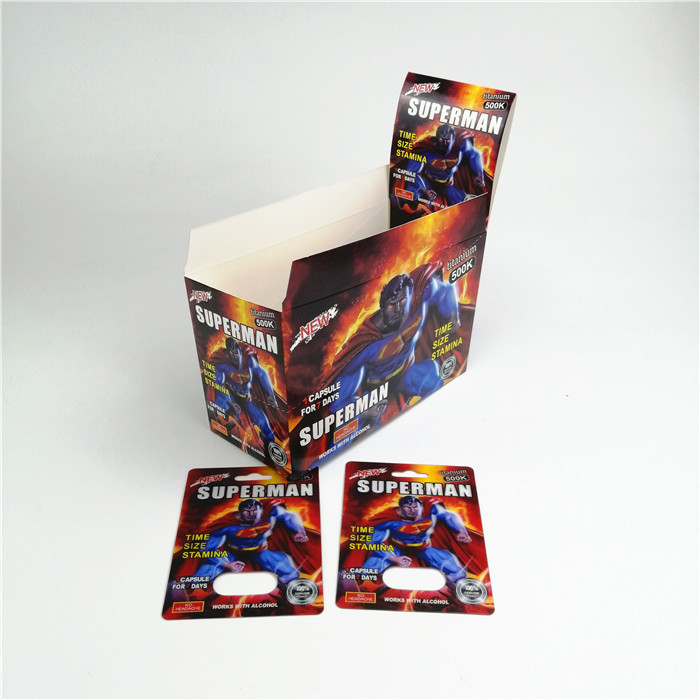 সিল্ক প্রিন্টিং সিএমওয়াইকে সেক্স পিল প্যাকেজিং কার্ড 9x12 সেমি