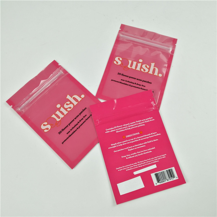 মিনি পরিমাণে স্বচ্ছ ডেন্টাল ফ্লস হ্যাং হোল প্লাস্টিকের ব্যাগ অ্যালুমিনিয়াম ফয়েল ডিজিটাল প্রিন্ট জিপ লক ব্যাগ প্যাকেজিং