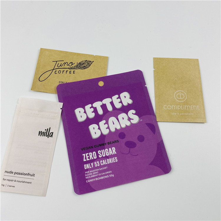 ডিজিটাল প্রিন্টিং এমওপিপি জিপলক কমপোস্টেবল স্যাচ্যাট ফ্ল্যাট ব্যাগ 23x35 সেমি