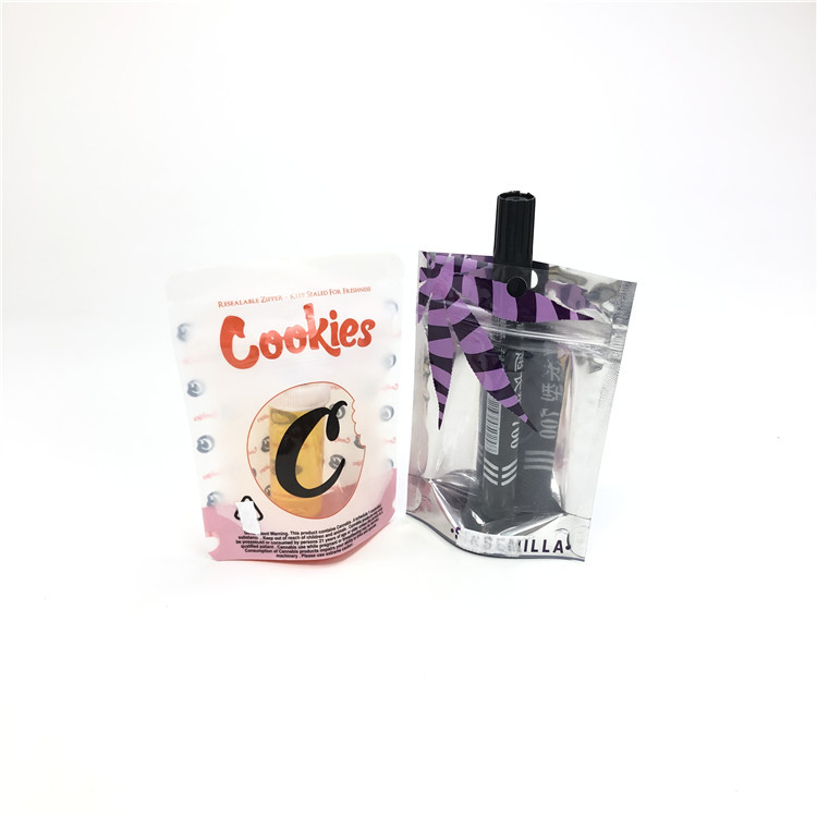 1 / 8oz 3.5g ফ্লাওয়ার বীজ সিবিডি সফট টাচ কুকি মাইলার চাইল্ডপ্রুফ ফয়েল পাউচ প্যাকেজিং