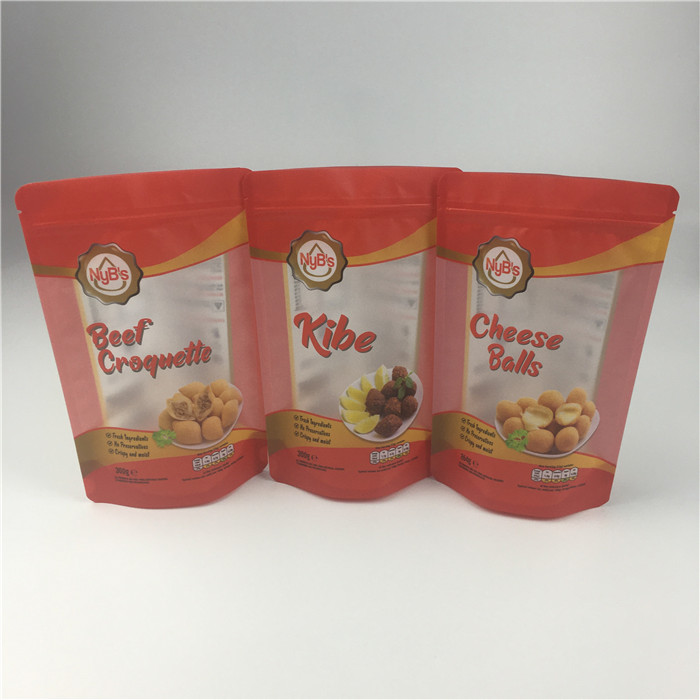 হিমায়িত উইন্ডো 120 মাইক্রন ভিএমপিইটি অ্যালুমিনিয়াম ফয়েল জিপলক ব্যাগ সিএমওয়াইকে