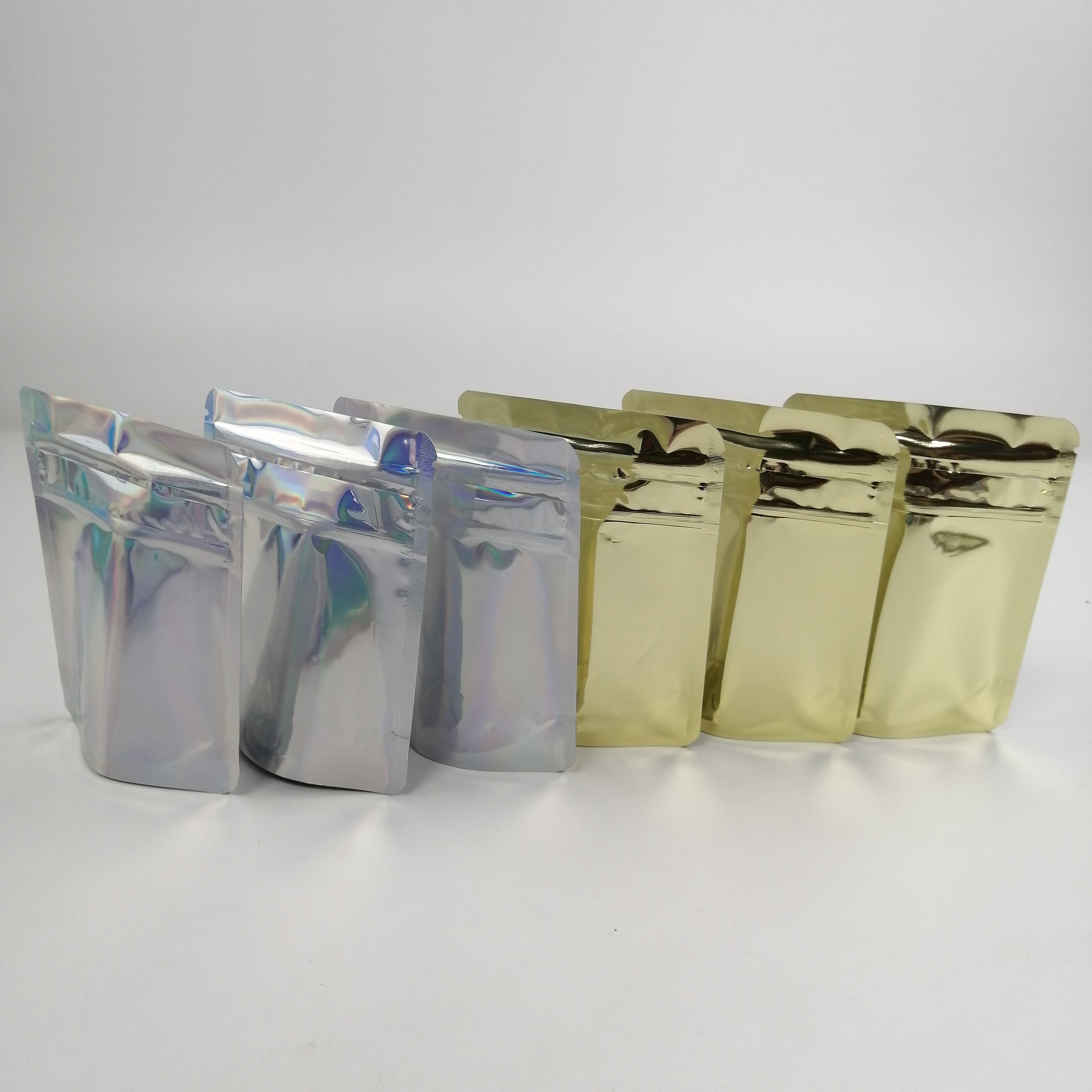 ৩.৫ গ্রাম হোলোগ্রাফিক ডিজিটাল মুদ্রিত স্ট্যান্ড আপ পাউচগুলি কুকিজের জন্য চাইল্ডপ্রুফ