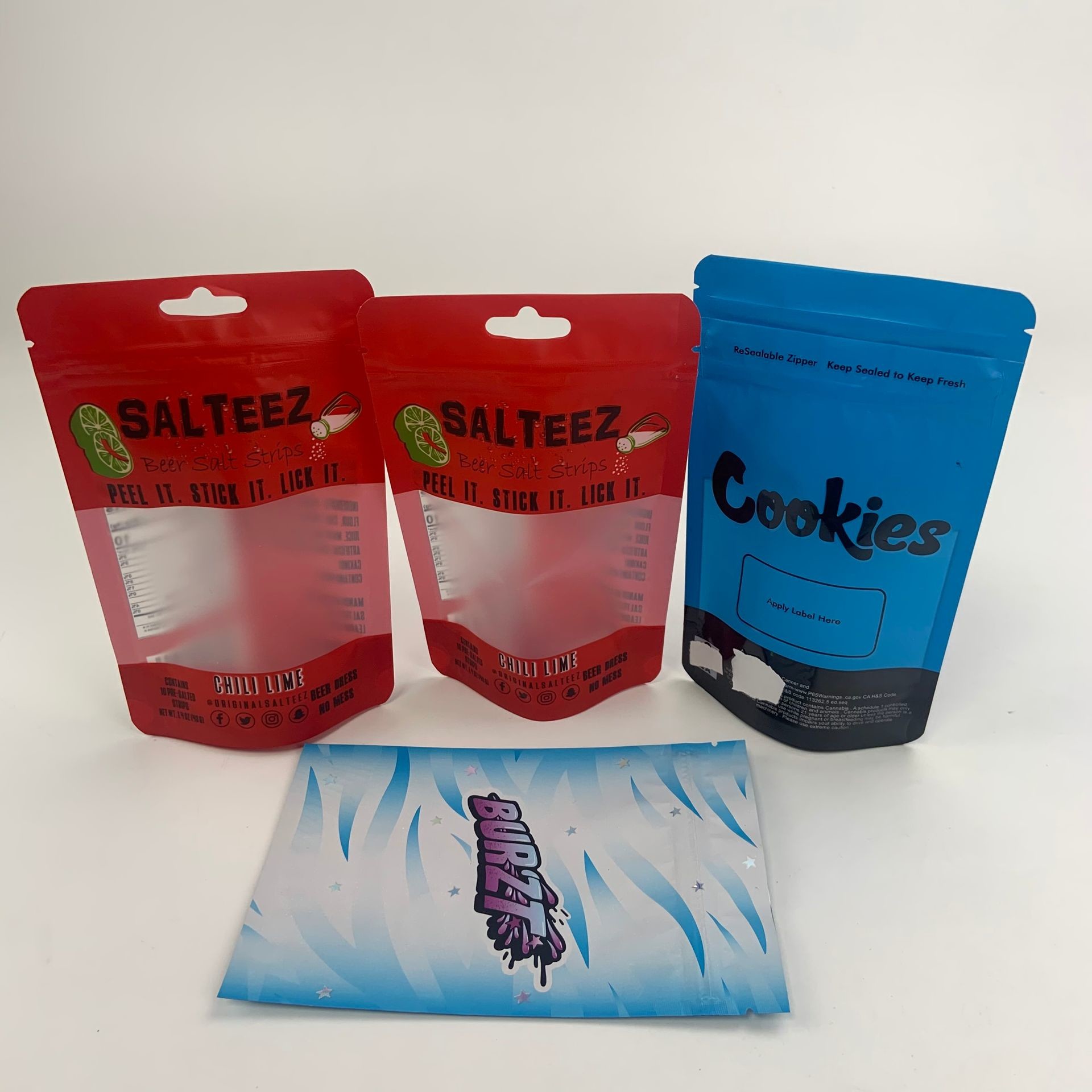 সিবিডি অয়েল ক্লিয়ার উইন্ডো মাইলার ফয়েল প্লাস্টিকের প্যাকেজিং ব্যাগের শিশু প্রুফ