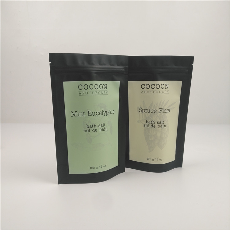 আর্দ্রতা প্রুফ 14 ওজ জিপার ফয়েল শারীরিক স্ক্রাবের জন্য পুনঃসারণযোগ্য পাউচ