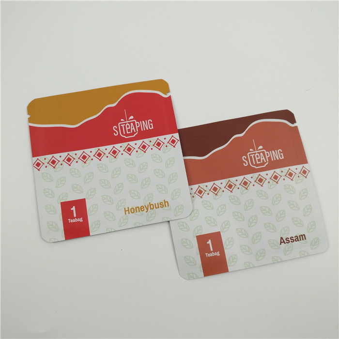 ফয়েল প্লাস্টিকের চা পুনর্ব্যবহারযোগ্য পাউচ প্যাকেজিং কালো সবুজ কাস্টমাইজড লোগো