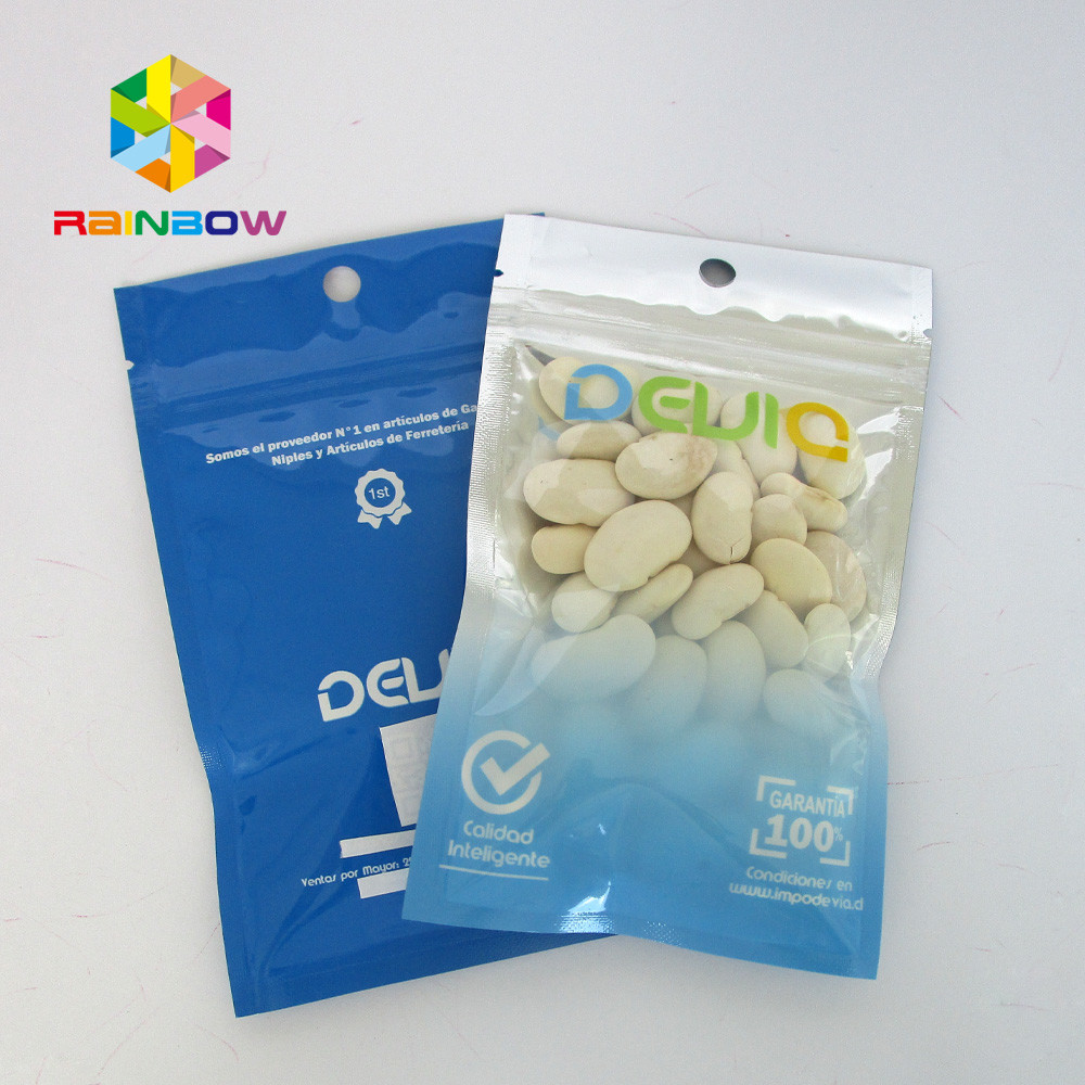 ক্লিয়ার প্লাস্টিক থ্রি পার্শ্ব তাপ সীল মুদ্রিত অ্যালুমিনিয়াম ফয়েল পাউচ 120 মাইক