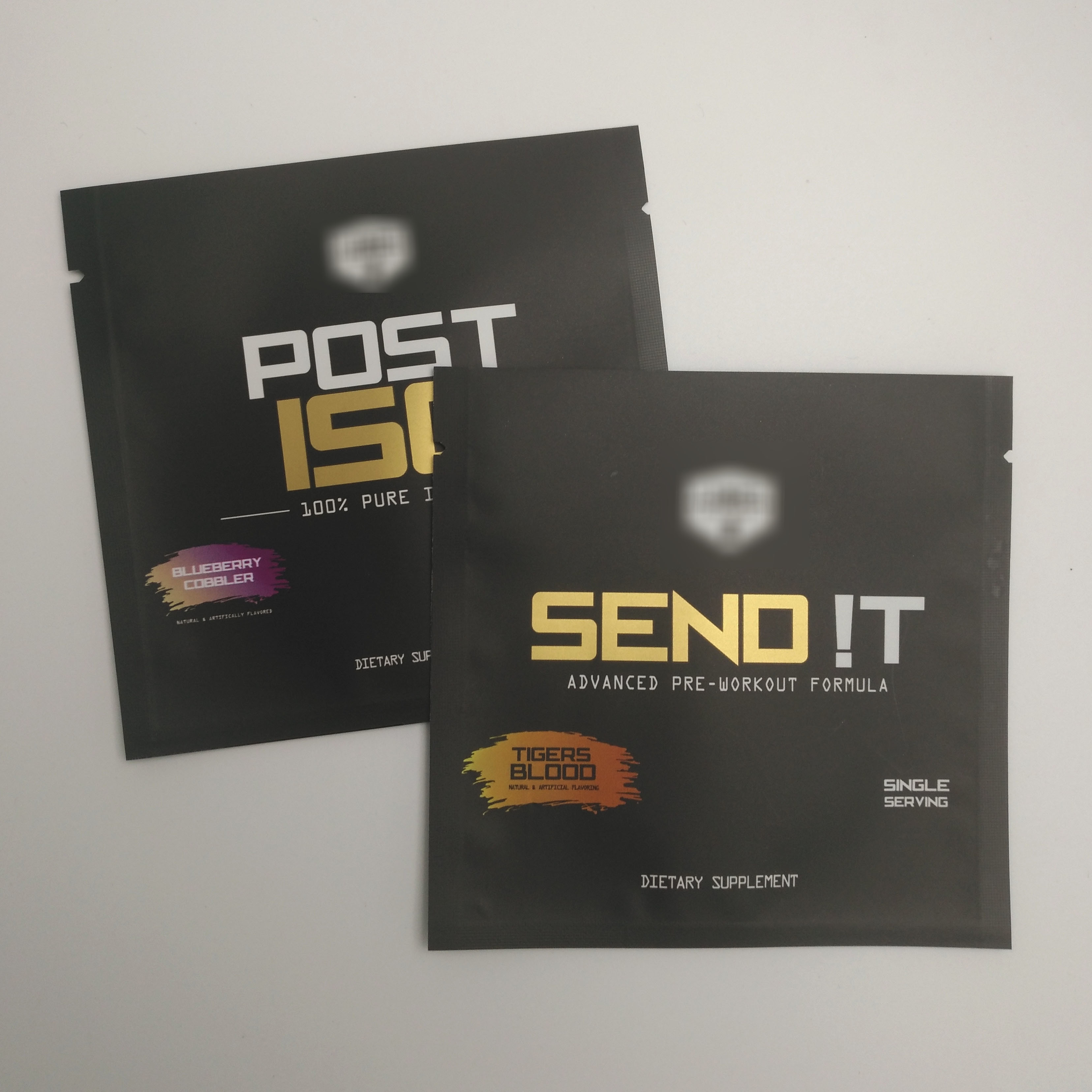 স্বর্ণের প্রিন্টেড কসমেটিক সিলড ব্যাগ ছোট আকারের Sachet অ্যালুমিনিয়াম ফয়েল প্লাস্টিকের স্নাক হিট সিল তিনটি সাইড সিল ব্যাগ