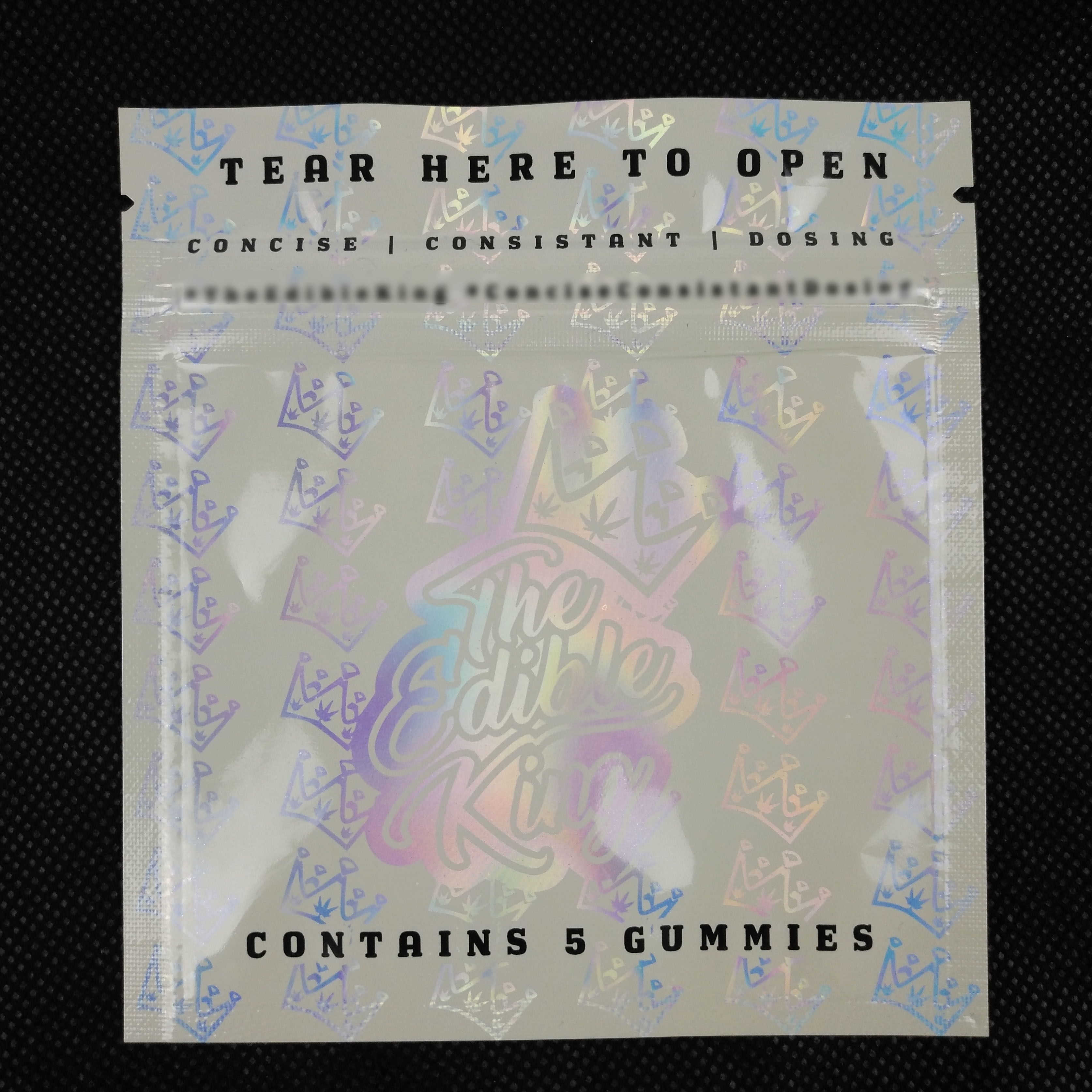 কাস্টম লোগো ডিজাইন জিপ লক পুনরুক্তযোগ্য গন্ধযুক্ত প্রুফ অ্যালুমিনিয়াম ফয়েল মাইলার প্লাস্টিক থ্রি সাইড সিল প্যাকেজিং হলোগ্রাম ব্যাগ