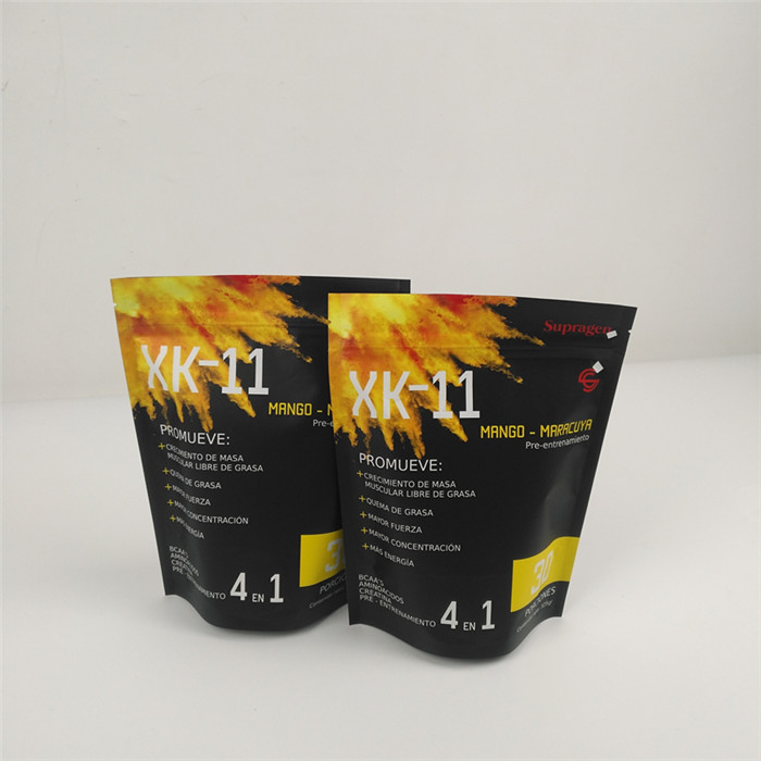 পুনরায় বিক্রয়যোগ্য জিপার ফুড প্যাকেজিং ব্যাগ প্ল্যাটিক ছোট জিপ লক ব্যাগ স্ট্যান্ড আপ থলি কাস্টম পাউডার প্যাকেজিং প্লাস্টিকের ব্যাগ