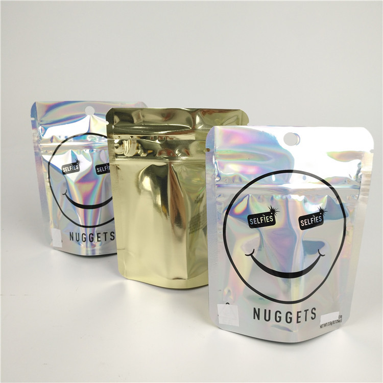 জিপক 300 জি রিসেসেবল অ্যালুমিনিয়াম ফয়েল মাইলার ব্যাগ ভোজ্য খাদ্য প্যাকেজিং