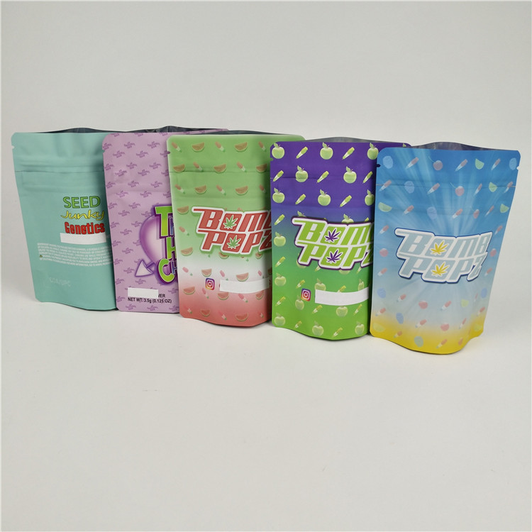 পিএমএস গন্ধযুক্ত প্রুফ আগাছা Mylar ব্যাগ ফয়েল স্তরিত সিবিডি জিপলক ব্যাগ