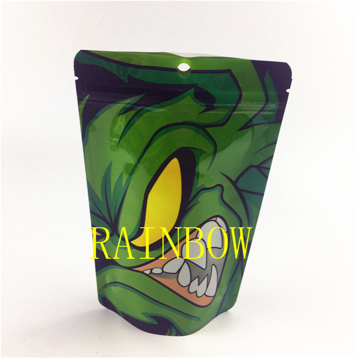 200 পিসি এমওকিউ ডিজিটাল প্রিন্টিং 7 জি চাইল্ডপ্রুফ হিট সিল অ্যালুমিনিয়াম ফয়েল ভোজ্য মাইলার ব্যাগগুলি কাস্টম লোগো সহ