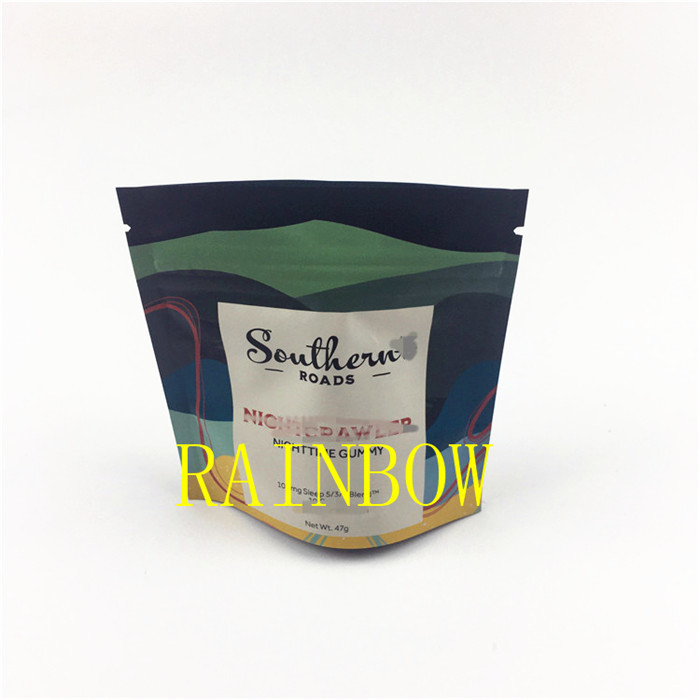 কাস্টম প্রিন্টেড 3.5 জি 7 জি 28 জি শুকনো ফুলের কুকি এডিবলস প্যাকেজিং গন্ধ প্রমাণ মাইলার বীজ পাউচ ব্যাগ