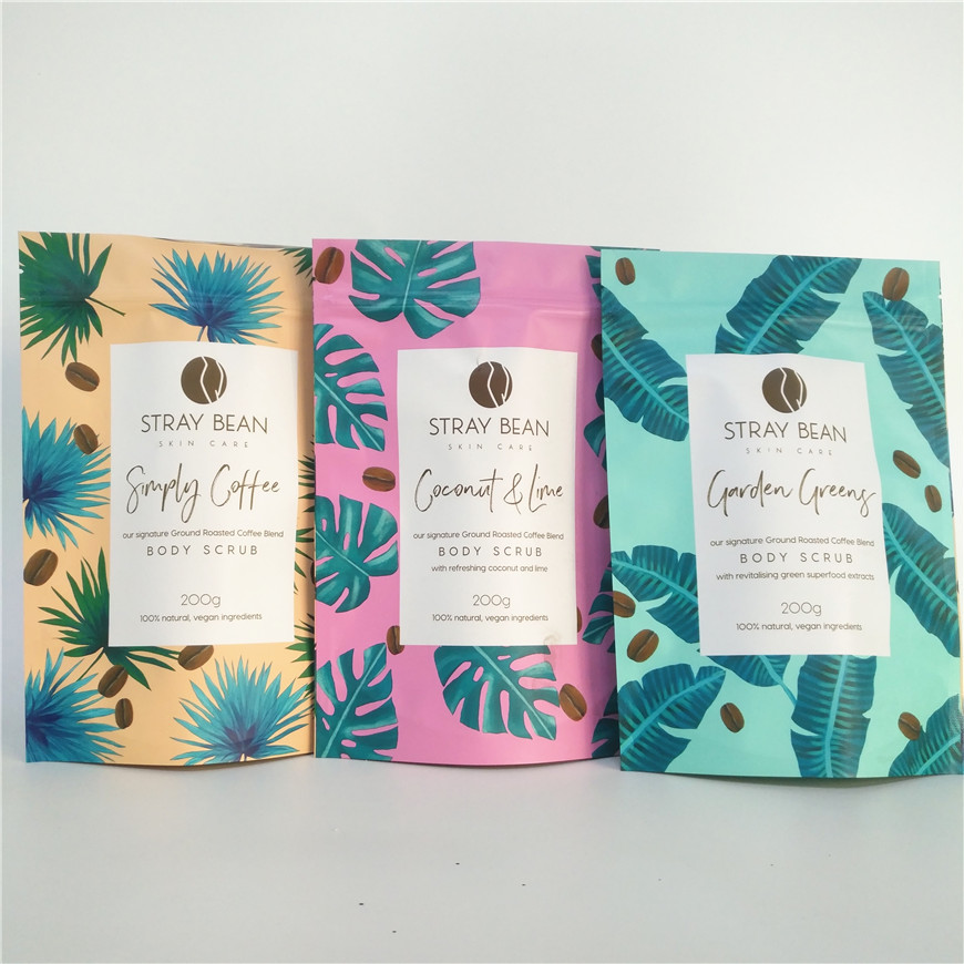 ম্যাট OPP vmpet স্নান লবণ প্যাকেজিং ব্যাগ 100g 200g অ্যালুমিনিয়াম ফয়েল Mylar থলি