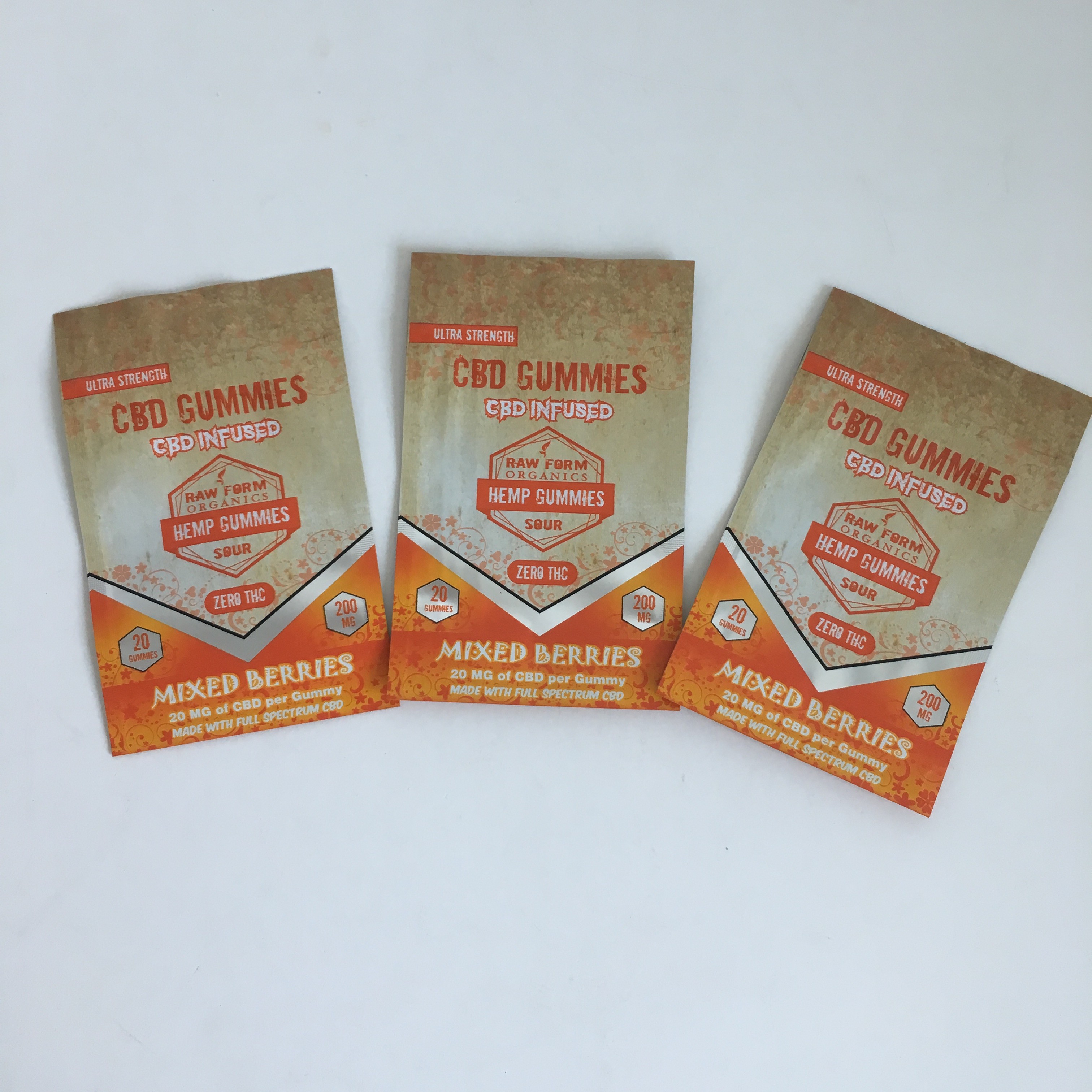 জিপলক গাঁজা ফুল প্লাস্টিক CBD ইনফিউজড 50mg 100mg Gummies Ziplock Mylar Packaging Bags