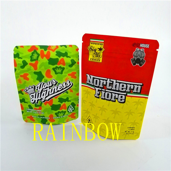 কাস্টম সফট টাচ জিপলক প্রিন্ট করা গন্ধ প্রুফ স্ট্যান্ড আপ চাইল্ড রেজিস্ট্যান্ট হিট সীল প্লাস্টিক ম্যাট উইড ডিজাইন মাইলার ব্যাগ